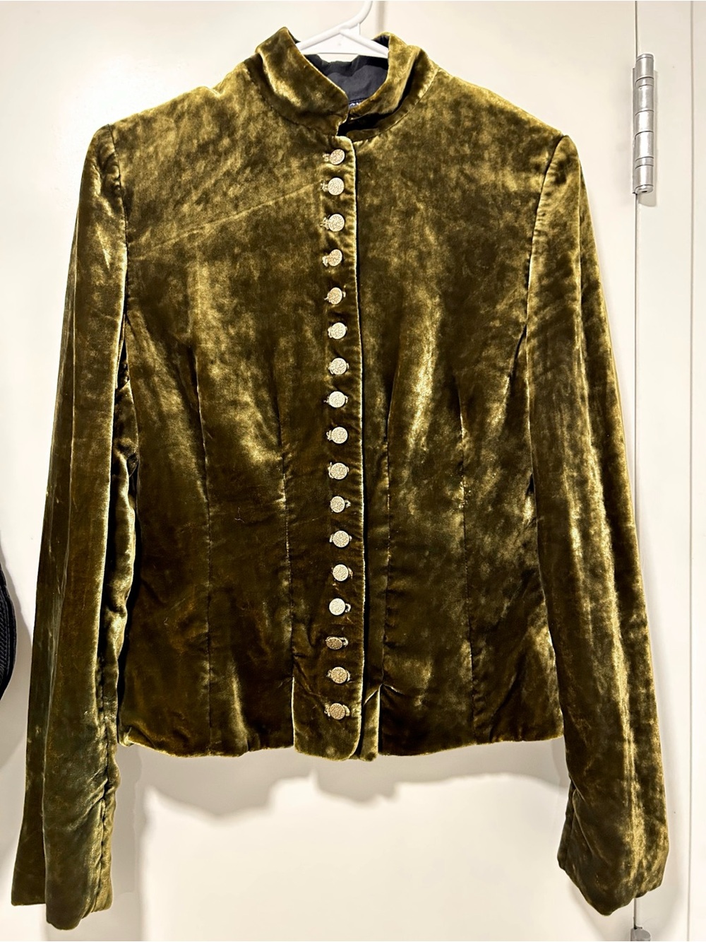 Ralph Lauren 90’s Vintage Olive Green Velvet Military Napoleon Jacket